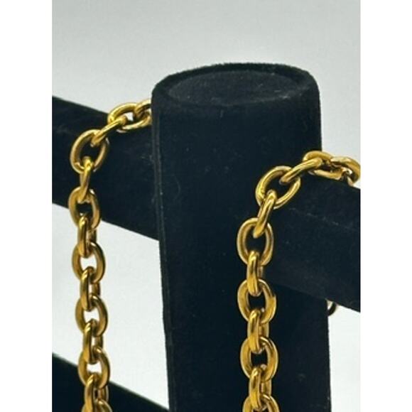 Timeless Chanel COCO‎ Mark Golden Necklace*Large CC Medallion - Picture 7 of 7